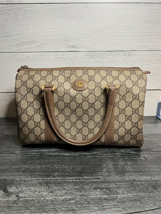 Gucci Handbags - Authentic Vintage Gucci Supreme Coated Canvas Boston Bag with COA